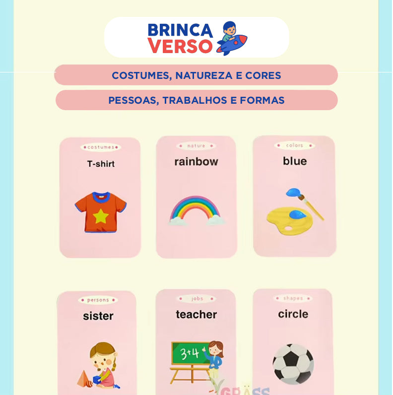 Cartões para seu filho aprender inglês - Pocket Vocab
